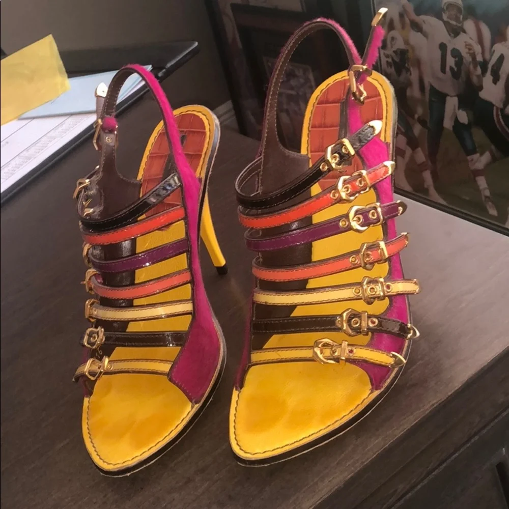 Louis Vuitton multicolor Tupelo Buckle Sandal Heel - Picture 11 of 11